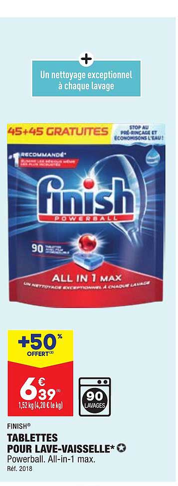 Tablettes Pour Lave-vaisselle Finish