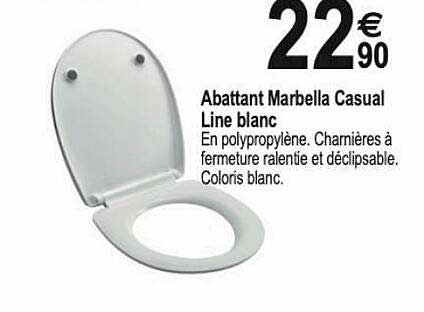 abattant marbella casual line blanc