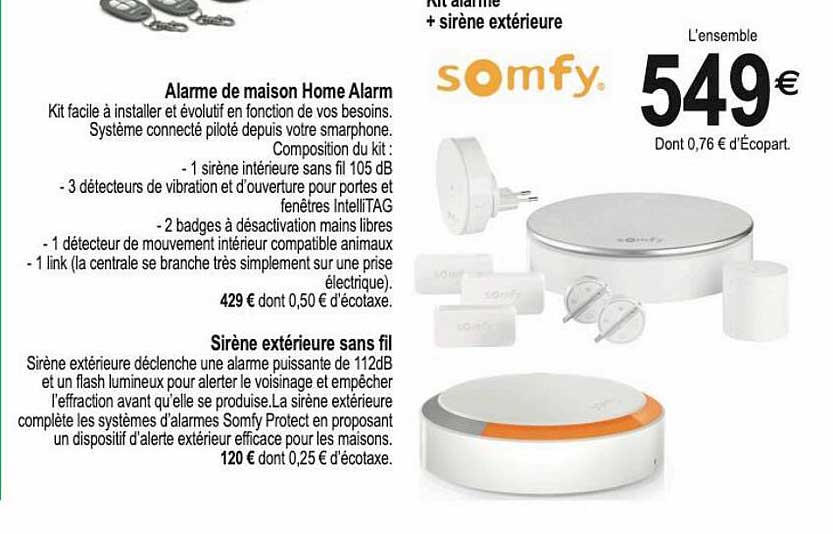 alarme de maison home alarm, sirène extérieure sans fil