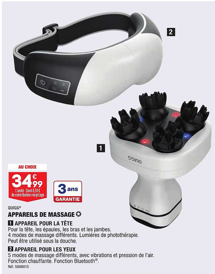 appareils de massage quigg