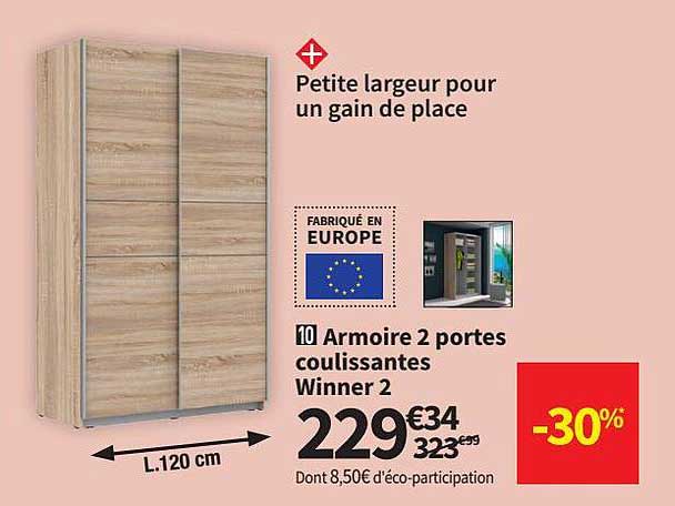 Armoire 2 Portes Coulissantes Winner 2