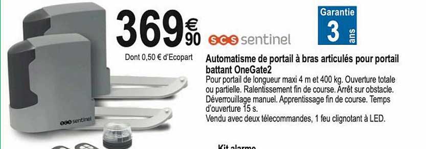 Automatisme De Portail à Bras Articulés Pour Portail Battant Onegate 2