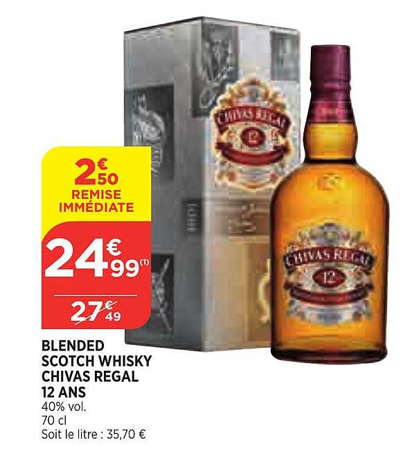 blended scotch whisky chivas regal 12 ans