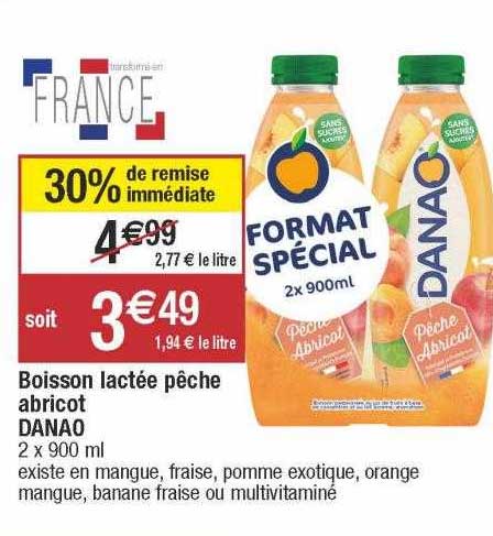 boisson lactée pêche abricot danao