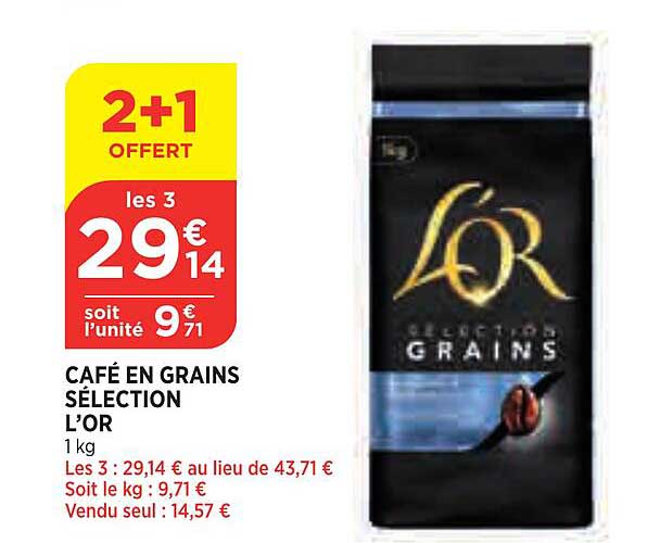 Café En Grains Sélection L'or