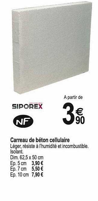 carreau de béton cellulaire siporex