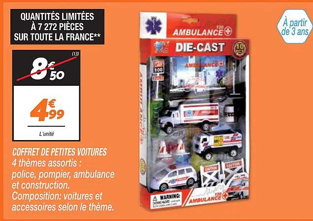 coffret de petites voitures