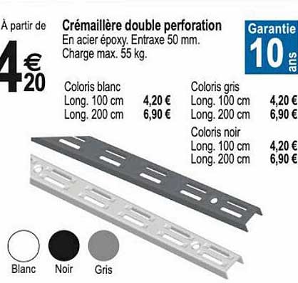 Crémaillère Double Perforation