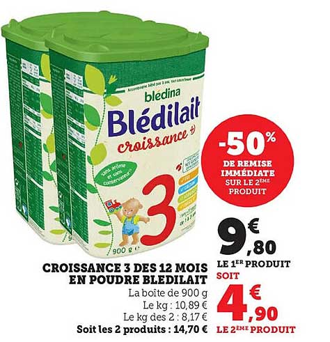 Croissance 3 Dès 12 Mois En Poudre Blédilait