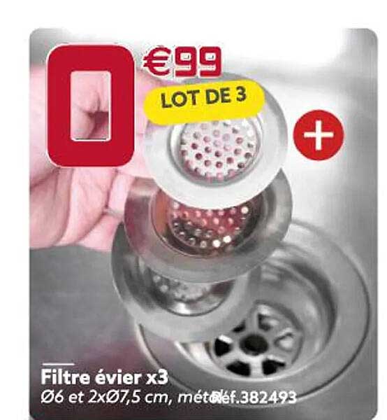 Filtre évier X3
