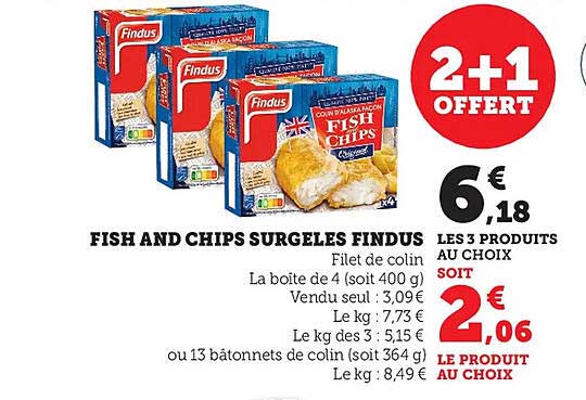 fish and chips surgelés findus