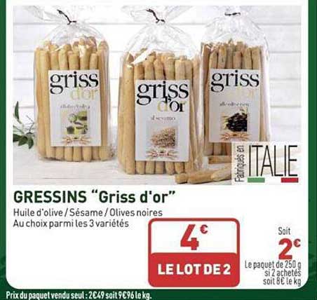 Gressins "griss D'or"