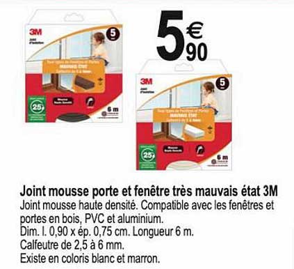 Joint Mousse Porte Et Fenêtre Très Mauvais état 3m