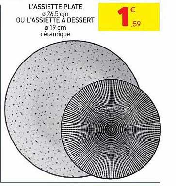 l'assiette plate ou l'assiette à dessert