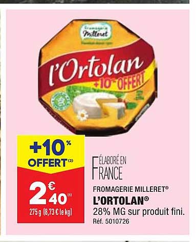 L'ortolan Fromagerie Milleret