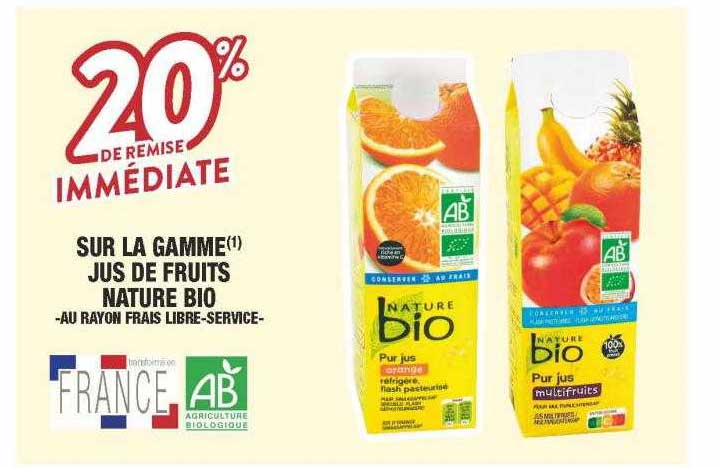 La Gamme Jus De Fruits Nature Bio