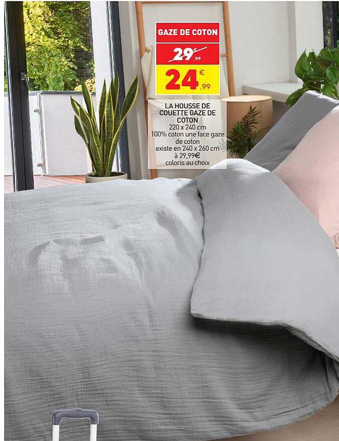 la housse de couette gaze de coton