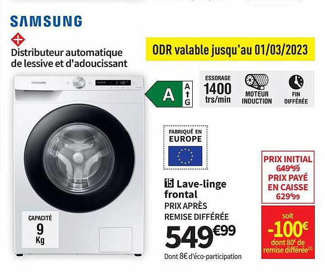 lave-linge frontal samsung