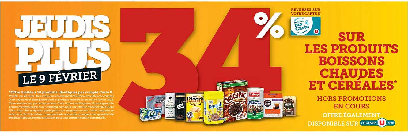 les produits boissons chaudes et céréales