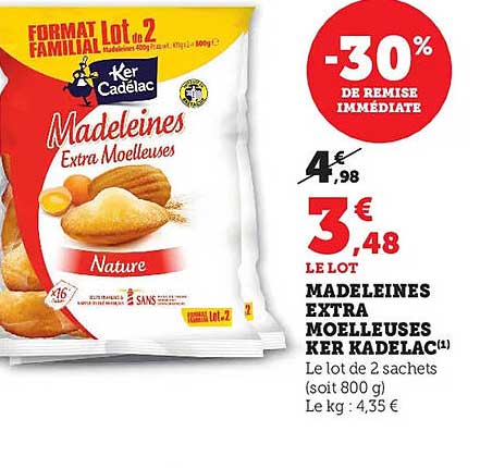 madeleines extra moelleuses ker kadélac