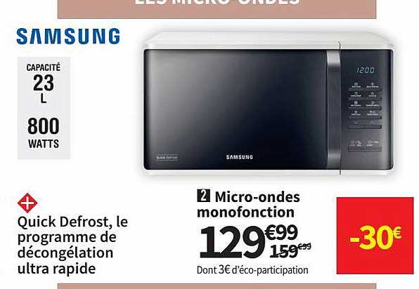 micro-ondes monofonction samsung