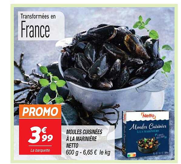 Moules Cuisinées à La Marinière Netto