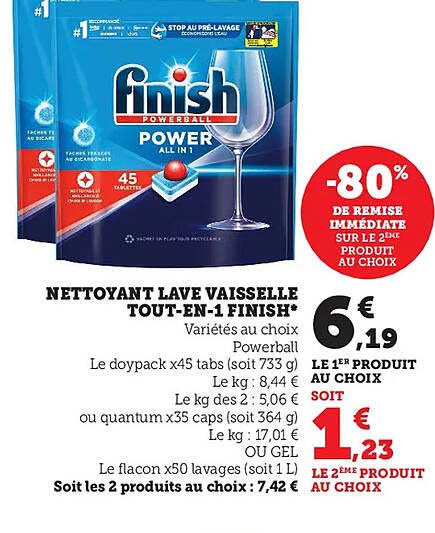 nettoyant lave vaisselle tout-en-1 finish