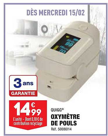 Oxymètre De Pouls Quigg