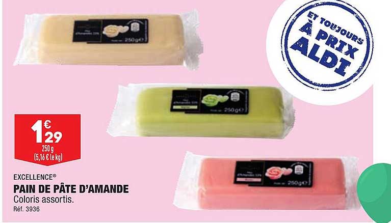 pain de pâte d'amande excellence