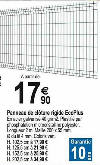 Panneau De Clôture Rigide Ecoplus
