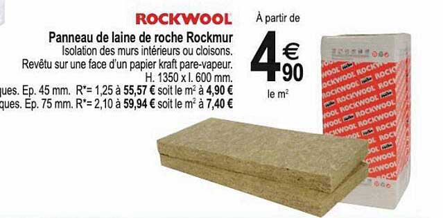 panneau de laine de roche rockmur rockwool
