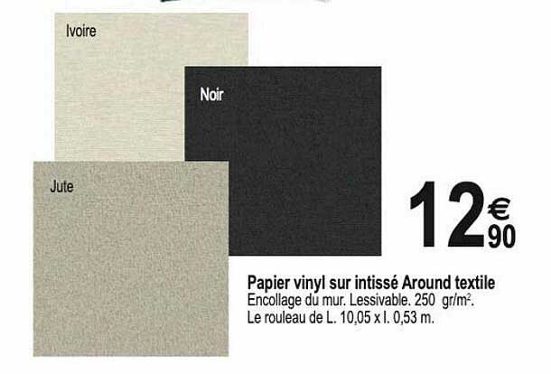 papier vinyl sur intissé around textile