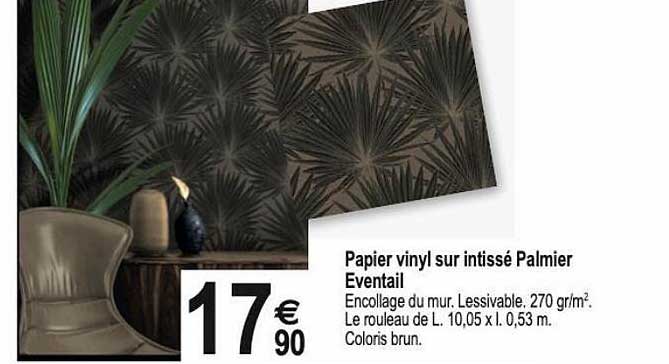 papier vinyl sur intissé palmier éventail
