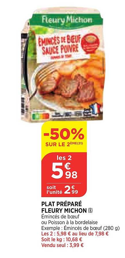 plat préparé fleury michon