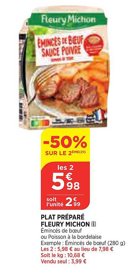 plat préparé fleury michon
