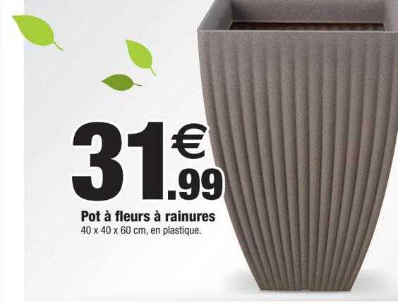 Pot à Fleurs à Rainures