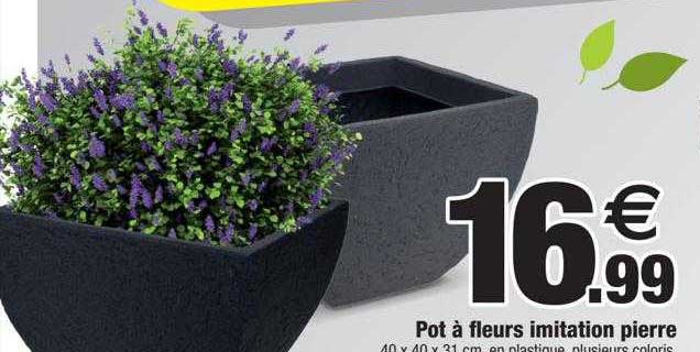 Pot à Fleurs Imitation Pierre