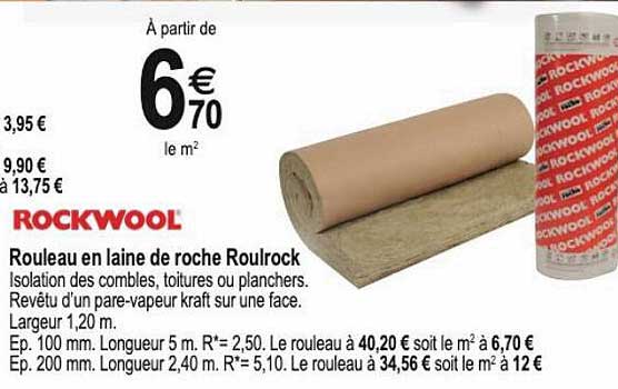Rouleau En Laine De Roche Roulrock Rockwool