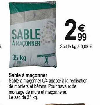 sable à maçonner