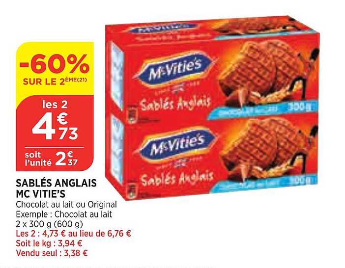 sablés anglais mc vitie's