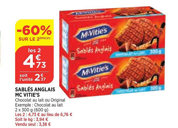 sablés anglais mc vitie's