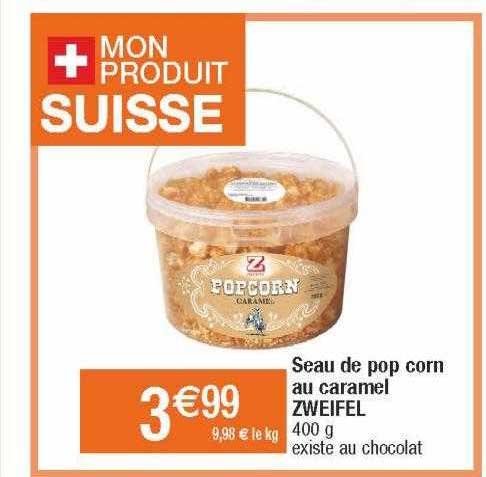 seau de pop corn au caramel zweifel