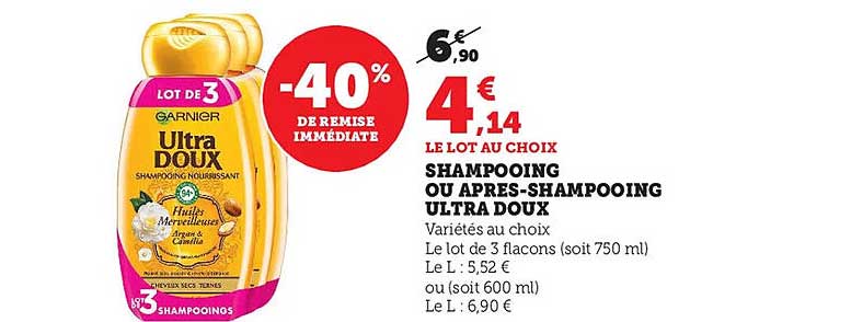 shampooing ou après-shampooing ultra doux