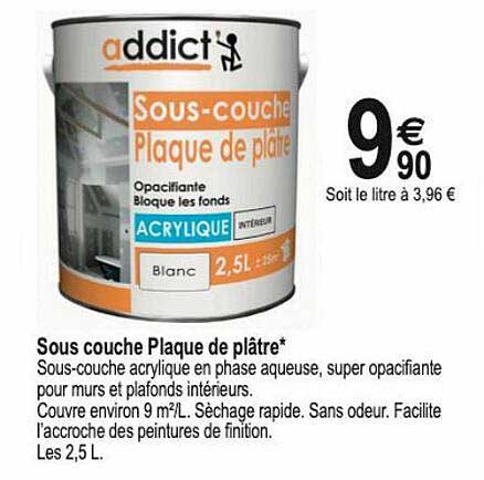 sous couche plaque de plâtre