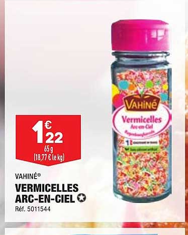 vermicelles arc-en-ciel vahiné