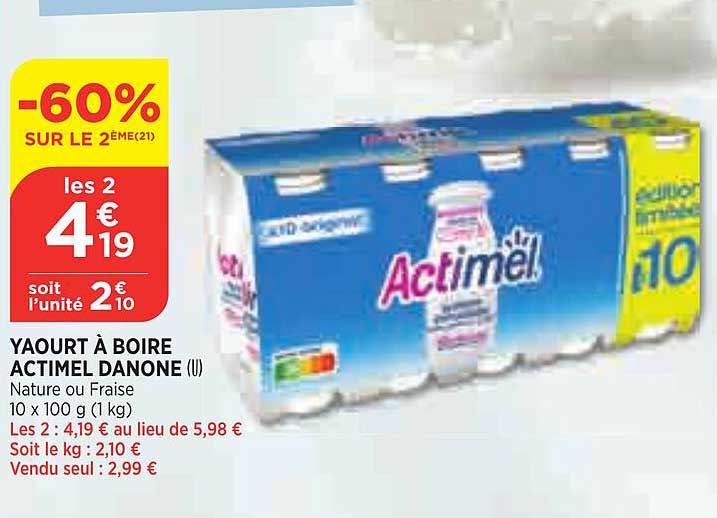 Yaourt à Boire Actimel Danone