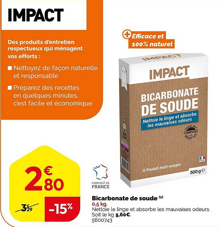 bicarbonate de soude impact