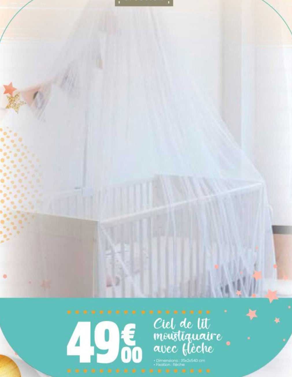 ciel de lit moustiquaire avec flèche