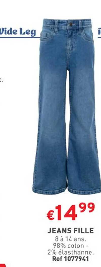 jeans fille wide leg