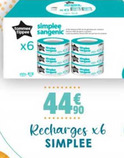 recharges x 6 simplee